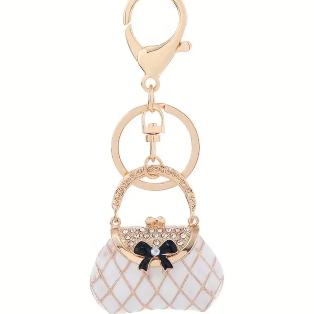 Shiny Handbag Design Purse Charm Keychain Bag Accessory NWT - Picture 4 of 5